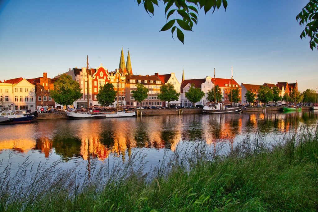 lübeck, panorama, trave